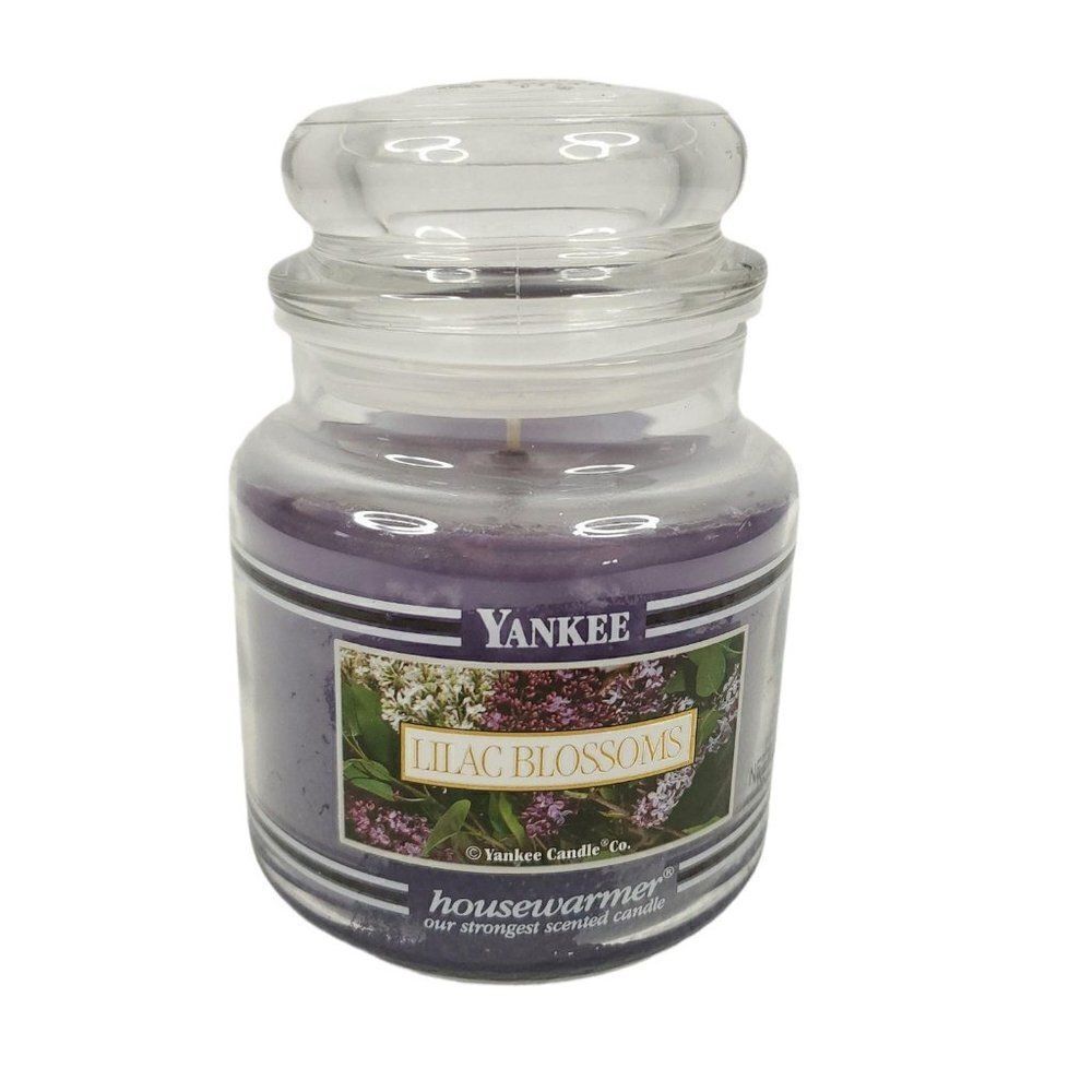 Yankee Candle Lilac Blossoms 14.5 oz Retired Rare Black Band Purple